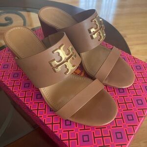 Tory Burch Everly 65mm Sandal Wedge Calf Leather